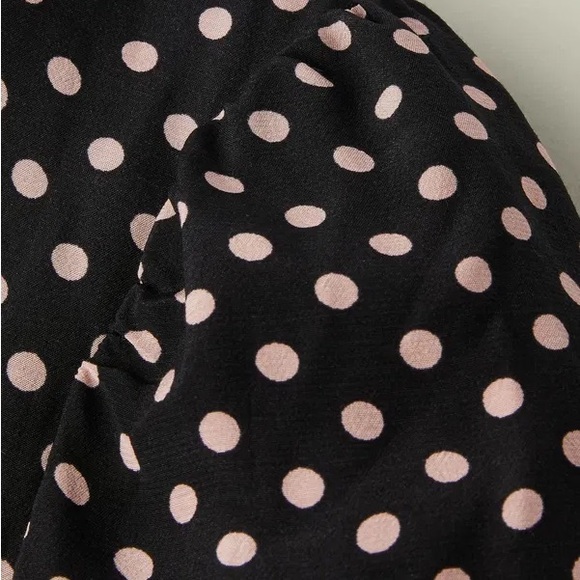 EUC Boden Margot Dress - Black with Light Pink Polka Dots - Picture 4 of 6